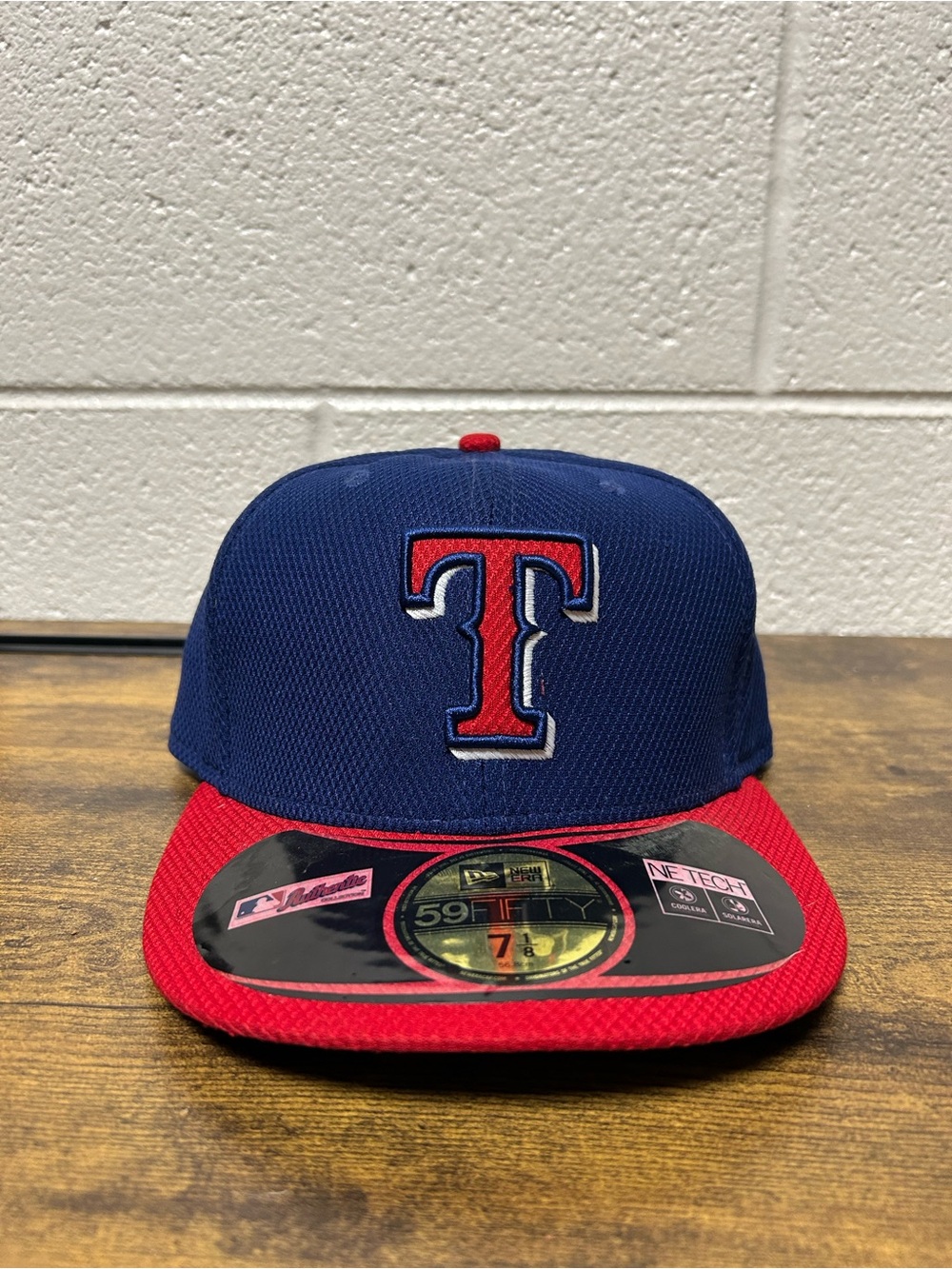 New Era Kids Texas Rangers Royal Blue and Red Fitted Hat